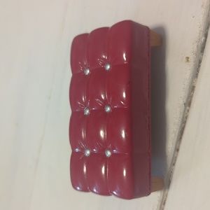 Fisher Price Loving Family Dollhouse Living Room Red Ottoman Sofa Stool Seat